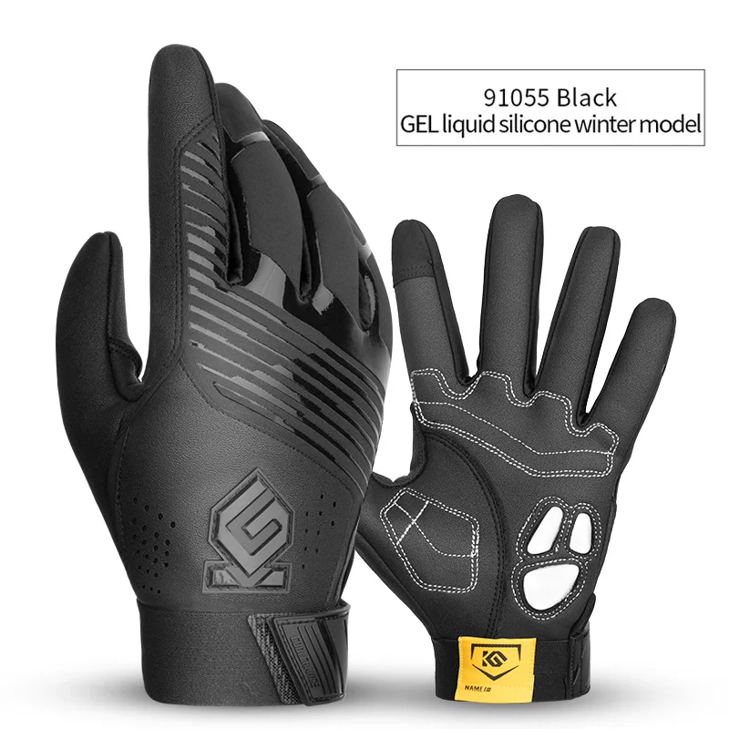 91055 Black Winter CoolChange, велосипедные перчатки, зимние, термальные, водонепроницаемые, велосипедные перчатки, длинные пальцы, сенсорный экран, на запястье, с пряжкой, велосипедные перчатки для мужчин и женщин - Цвет: 91055 Black Winter