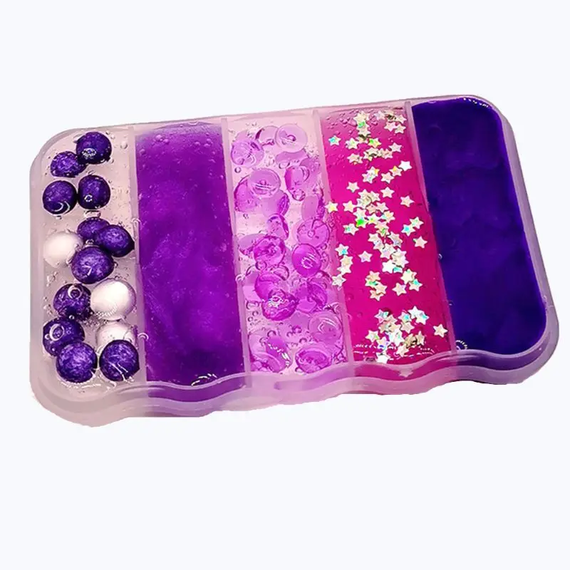 Творческий 5IN1 слизи пушистые бусины для слаймов Slime глина Лизун Playdough игрушка