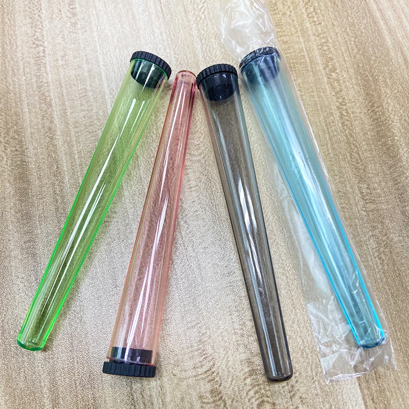 

100pcs/lot Transparent Cone Filler Cones Rolled Hemp Holder Doob Tube Tubes Pill Box Portable Savings Tubule Tobacco Weed Box