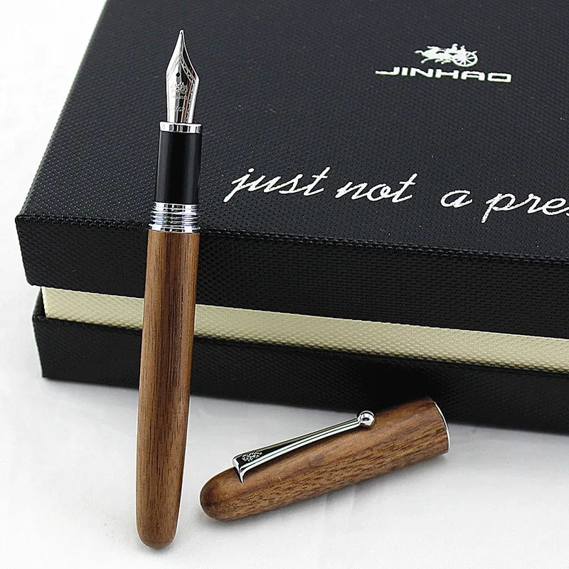 JINHAO 9035 авторучка, высокое качество, деловая деревянная ручка, Офисная коллекция, подарочная ручка, канцелярские принадлежности для школьников, студентов