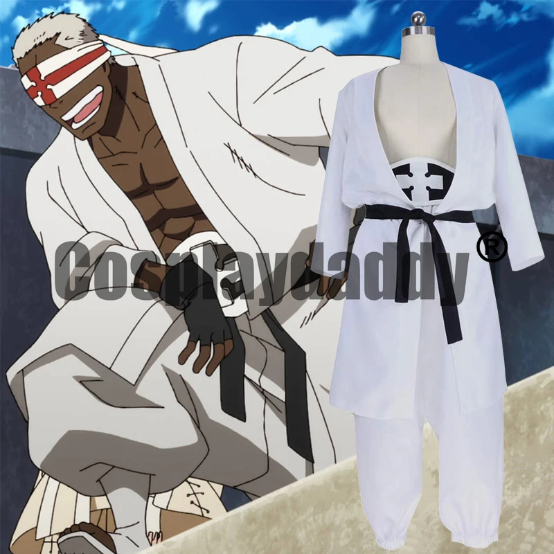 Fire Force White-Clad Charon Karon Counter Man Martial Arts Uniform Outfit Anime Manga Cosplay Costume S002