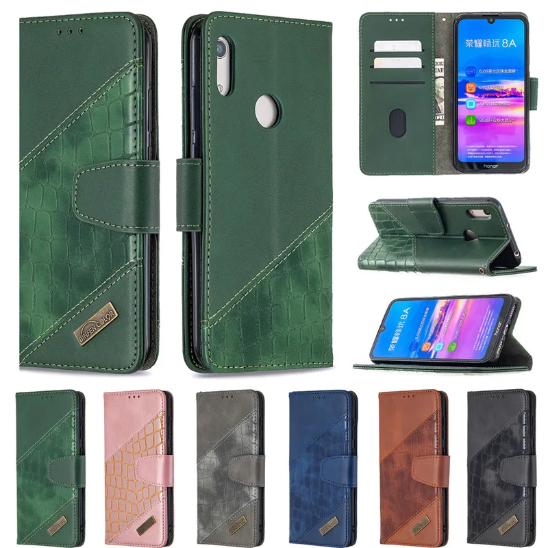 Чехол onHuawei Y6(2019) с крокодиловой текстурой флип чехол для Fundas Huawei Y5 Y6 Y7 2019 Y9 Prime P Smart Z
