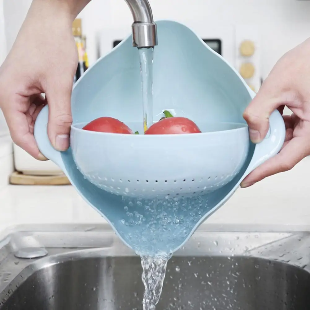 

HOT SALES！！！New Arrival 1 Set Separation Design Washing Strainer Efficient PP Vegetable Cleaning Draining Bowl Kitchen Tools