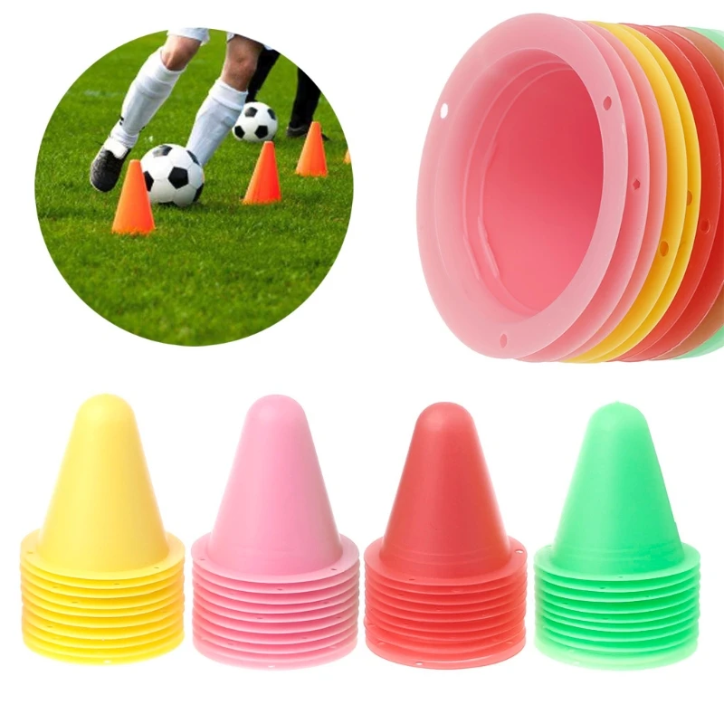 

10 Pcs Skate Marker Cones Roller Football Soccer Training Equipment Marking Cup