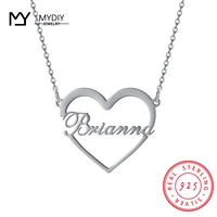 925 sterling silver love name custom text custom couple name necklace simple pendant personalized best gift for girlfriend