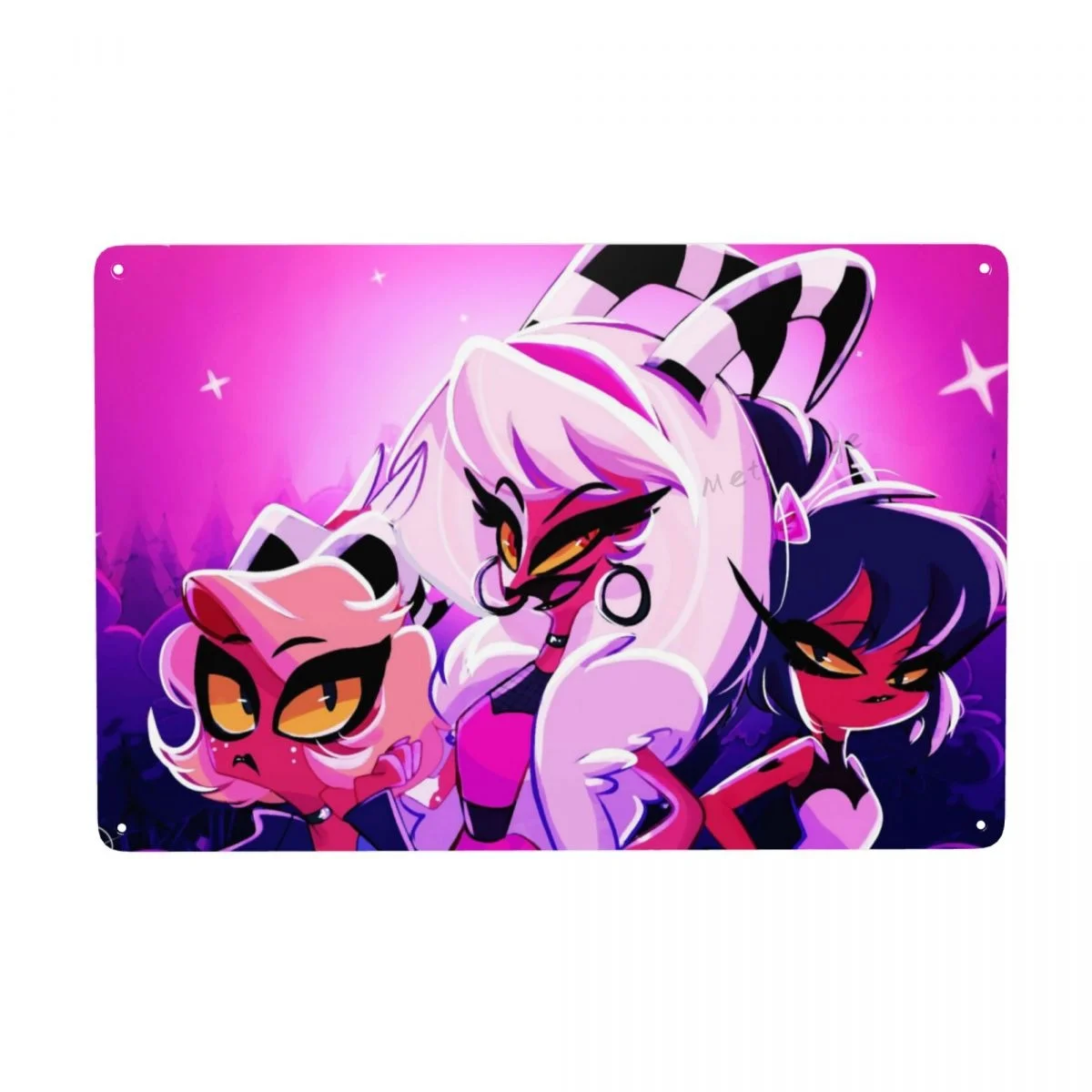 

Металлические жестяные знаки Millie, Helluva Boss Blitzo, живопись для взрослых, искусство живописи для дома, бара, декор комнаты, настенное искусство, в...