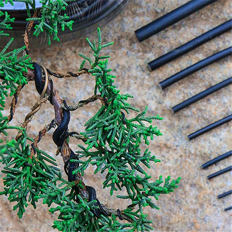 Herramientas para bons&aacute;i de 1mm-8mm, alambre de aluminio para modelado de bons&aacute;i, herramientas para huerto y jard&iacute;n, forma de planta DIY, 500G/rollo-4