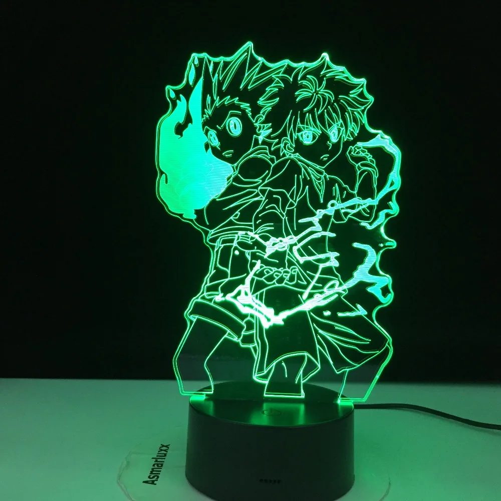 Гон и хоть рисунок 3d ночной Светильник аниме Hunter X для малыша Украшения в спальню