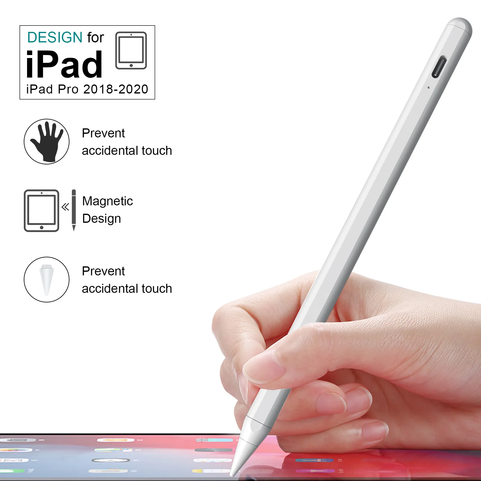 

Stylus pen for ipad high-precision painting pen non-offset tilt magnetic anti-mistouch active capacitive pen ipad pencil