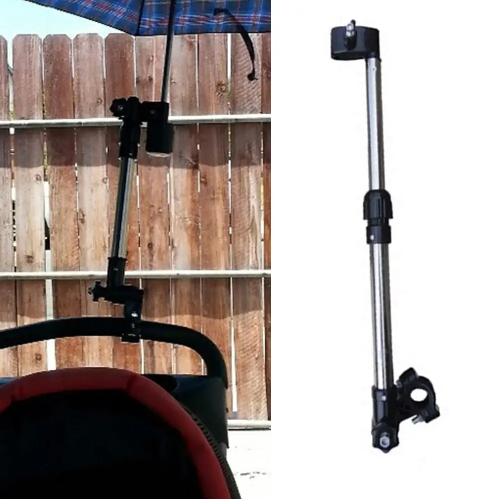 Adjustable Bicycle Umbrella Stand Baby Stroller Umbrella Holder Bike Pram Wheelchair Stand Bracket Bar Rain Gear Tool