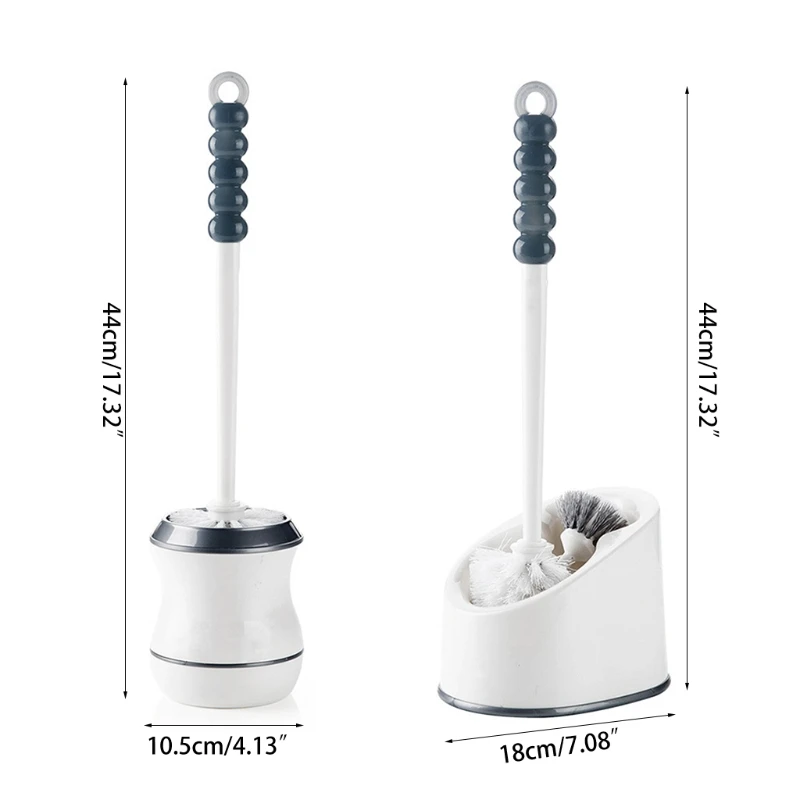 

Silicone Toilet Brush and Holder,Bathroom Toilet Brush Holder Set,Silicone Toilet Cleaning Brush Kit with Soft Bristle B