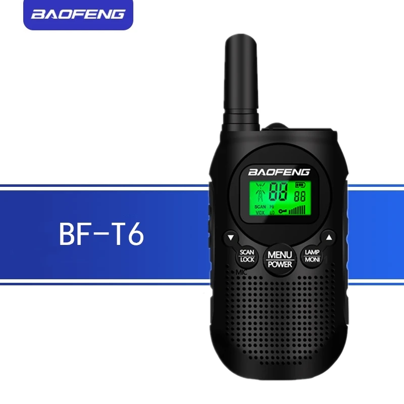 2 шт Baofeng BF T6 Детские рации с длинным диапазоном мини способ радио для детей Frquency 22