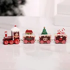 Деревянный Рождественский маленький поезд, рождественские украшения, Рождественский Декор для дома, с новым годом 2022, креативные детские подарки, игрушки