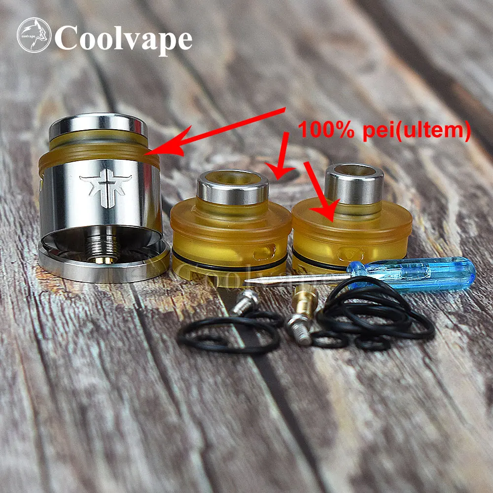 

Vape atomizer requiem rda mtl single coil rda e-cigarette 316ss 22mm tank Atomizer with bf pin for mech mod vs Hellbeast R