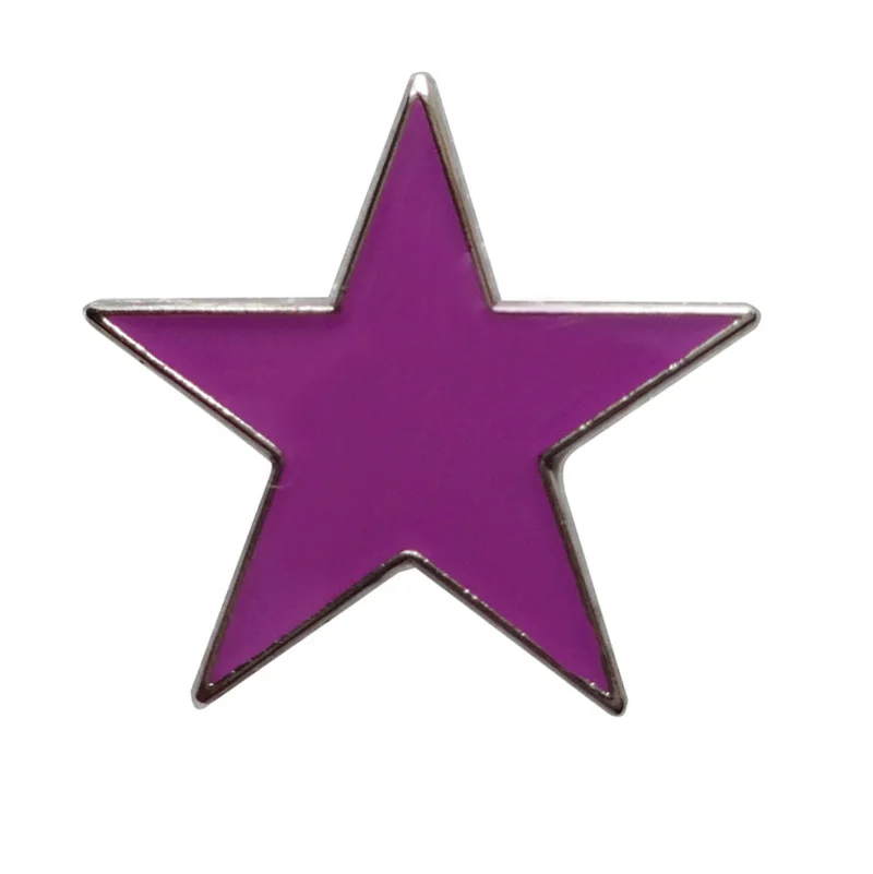 Фиолетовая Цветная брошь в виде звезды значок эмалированный значок-булавка
