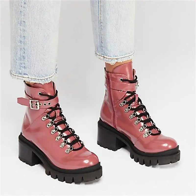 Женские мотоциклетные ботинки DAHOOD осенняя Боевая обувь из искусственной кожи с