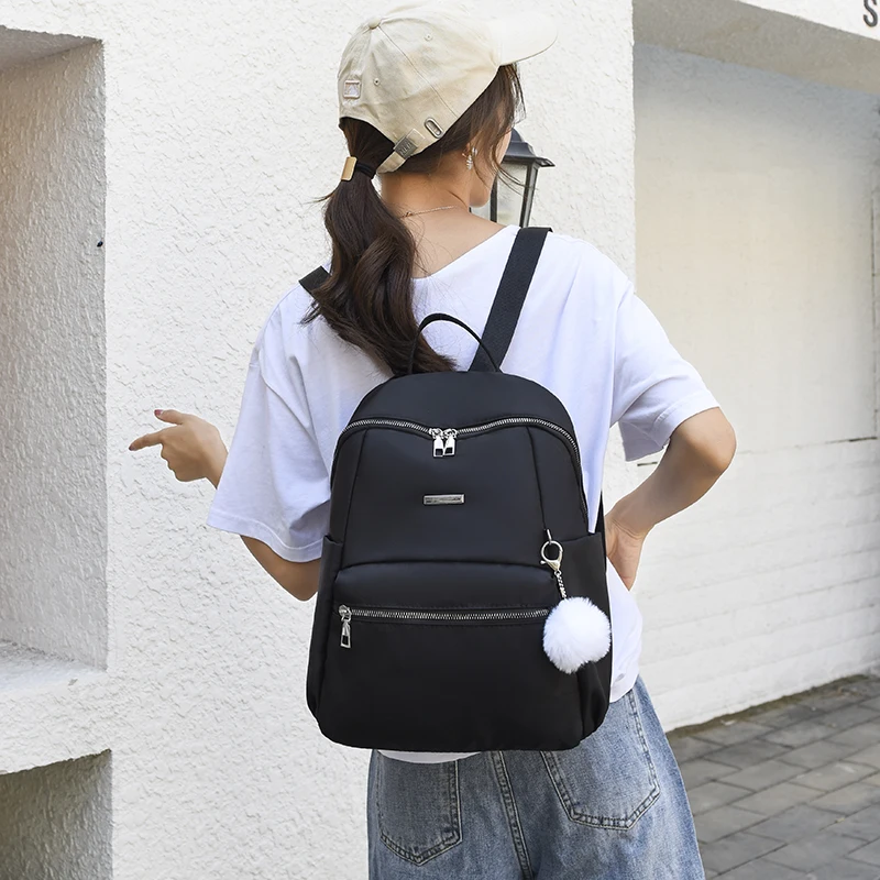 Женский рюкзак с защитой от кражи черный рюкзак-Оксфорд школьная сумка для