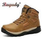 Мужские зимние ботинки на меху, водонепроницаемые ботинки-дезерты, уличная теплая обувь, удобные ботильоны