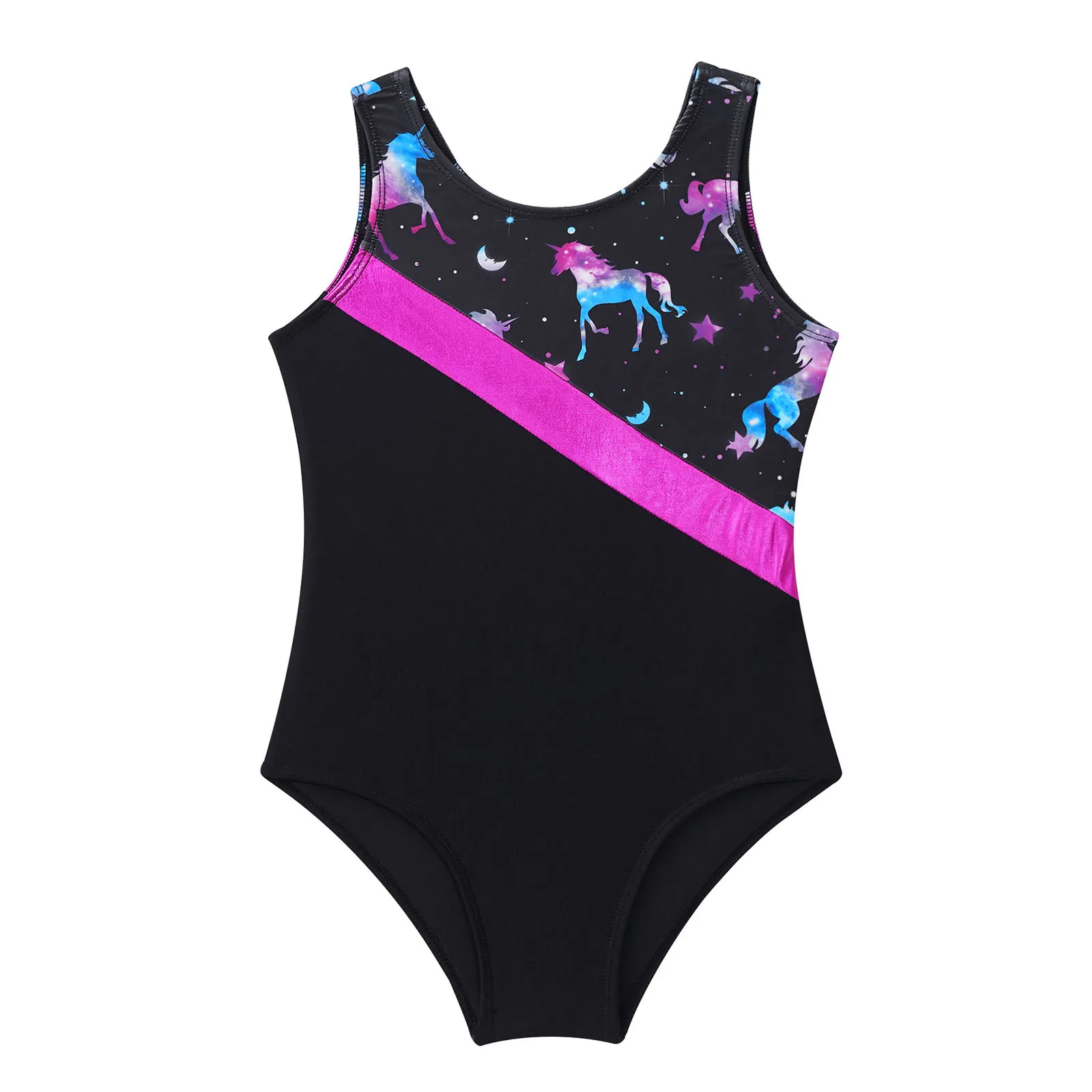 Гимнастические балетные трико для маленьких девочек купальники с круглым