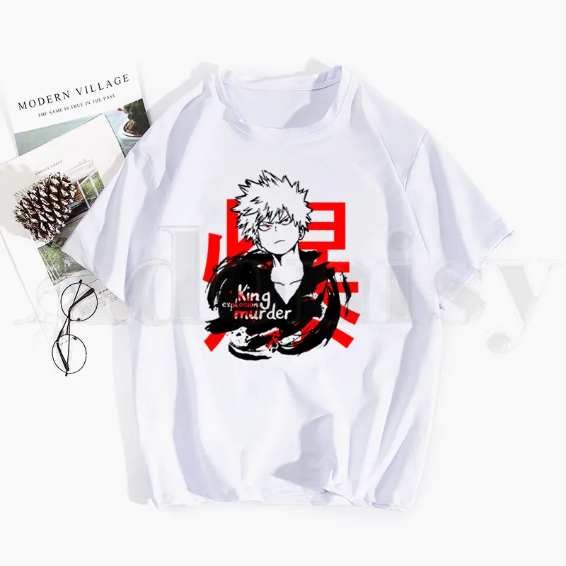 

Boku No Hero My Hero Academia Deku Bakugou Anime T Shirts Tops Tees Men Women Short Sleeve Casual T Shirt Streetwear Funny