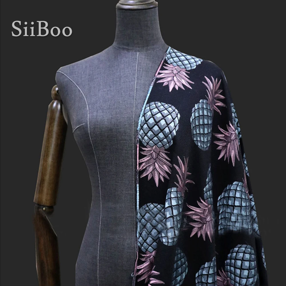 Роскошная жаккардовая ткань в американском стиле с ананасами одежда для платья