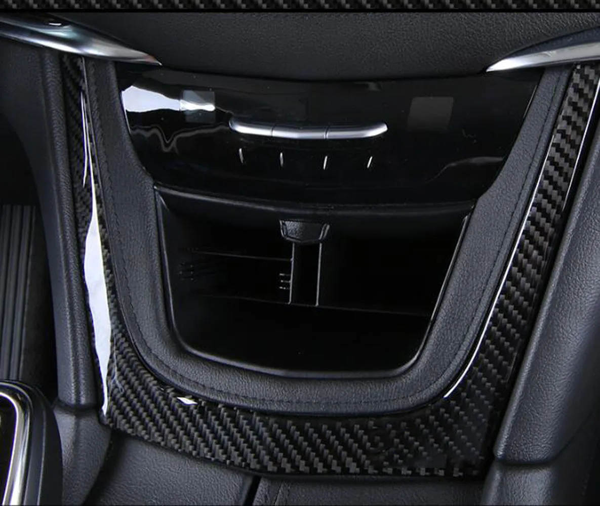 

For Cadillac XT5 2020 2016 2017 2018 2019 Carbon Fiber Car Console Frame Stickers Car Center Control Panel Decoration Styling