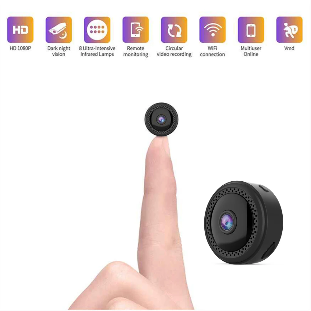 Беспроводная WiFi мини ip камера HD 1080P микро Магнитная безопасности для помещений