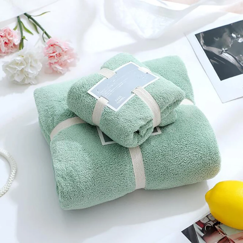 

Super Soft Absorbent Microfiber Coral Velvet Large Towel Household Towel Bath Towel Pink For Bathroom Living Room