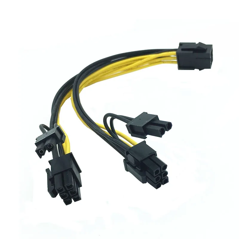 6 контактный Feamle двойной 8 разъем PCI Express кабель преобразователя питания ЦП