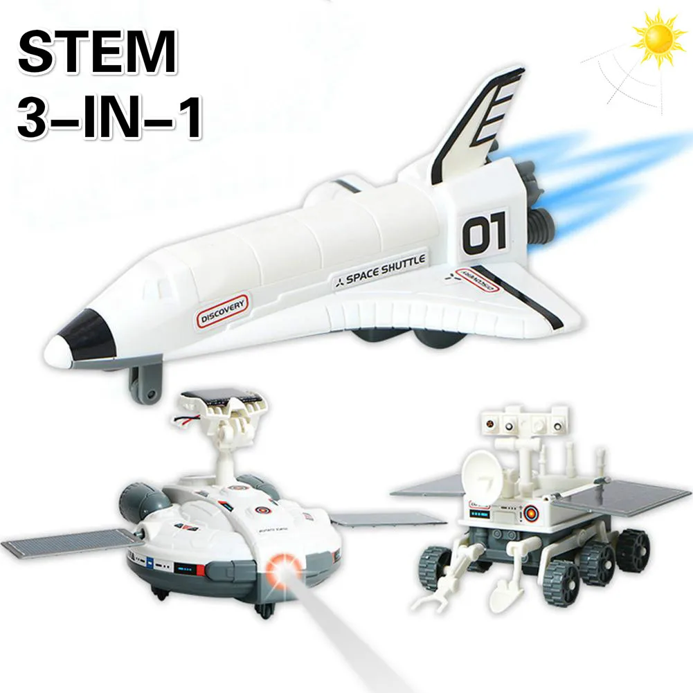 Ствол игрушка 3-в-1 Technic игрушка-робот Солнечный робот космический корабль DIY Kit 3D