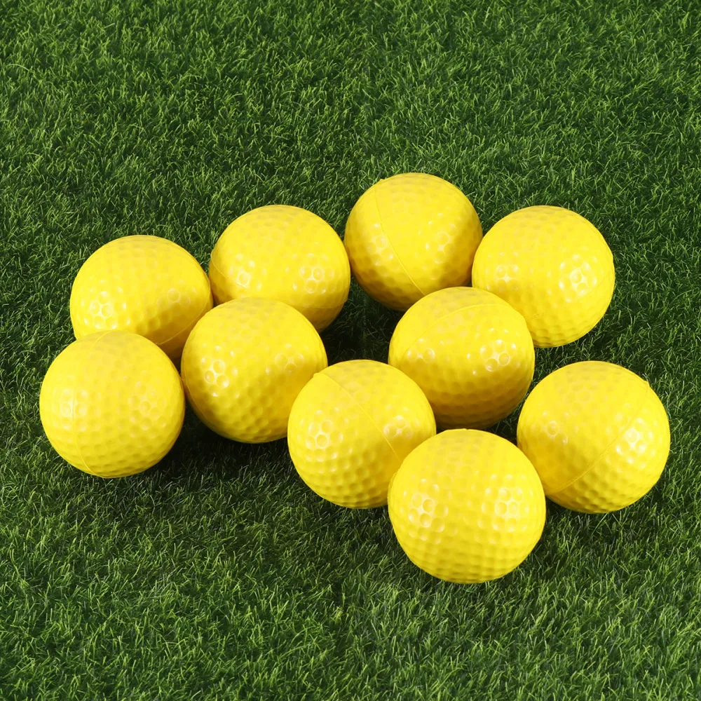 

10pcs Indoor Practice PU Balls Elastic Training Balls (Yellow)