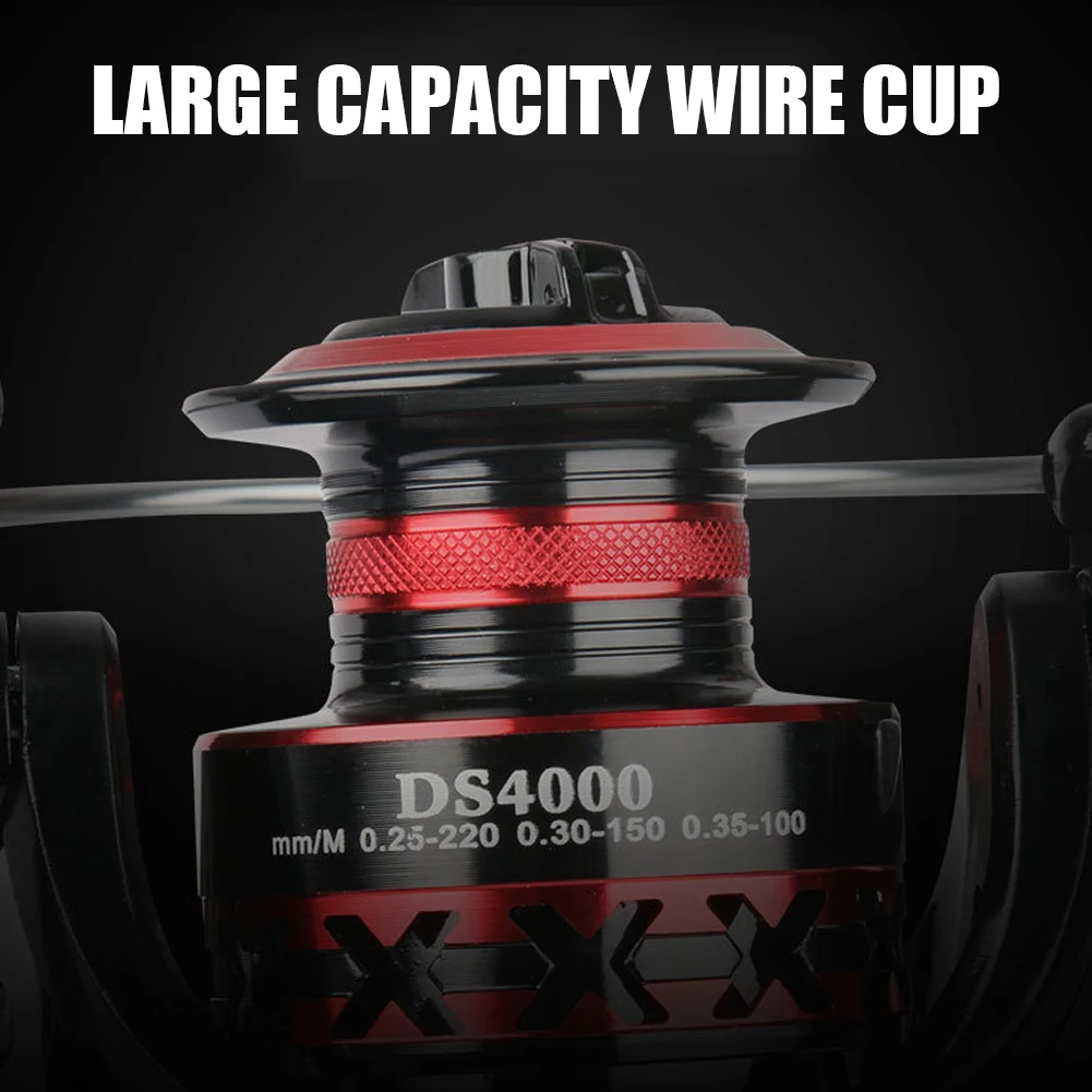 

5:0:1 Speed 2+1BB Metal Spinning Fishing Reel Saltwater Fishing Wheel for Rivers LakesOcean Outdoor Sports DS2000/3000/4000/5000