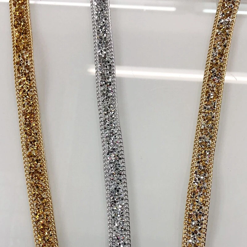 1 ярд лента из стразов горячая фиксация Кристальные Стразы для аппликации