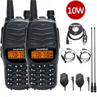 Новый, 2 предмета BAOFENG UV-X10 10 Вт Мощный двойной PTT двухдиапазонный УКВUHF зарядка через USB Ham 2 Way Радио обновление UV-5R иди и болтай Walkie Talkie S Transce