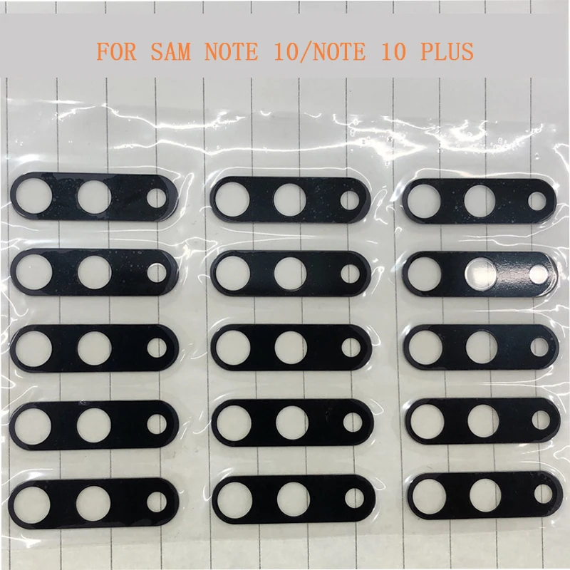 

Free Shipping 10 30 50pcs NOTE 10 NOTE 10 PLUS Glass Camera Lens With Glue Sticker Replacement For SAM NOTE 10 PLUS