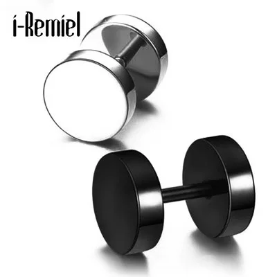 Серьги из нержавеющей стали для мужчин модные корейские в стиле хип-хоп Круглые