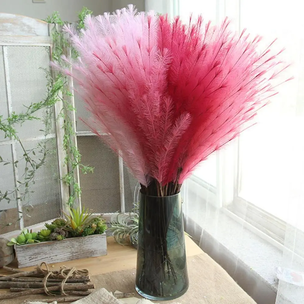 

77cm PE Hairy Grass Artificial Flowers Fake Grass for Wedding Decoration Bridal Bouquet Flower for Home Garden Decor Flowers