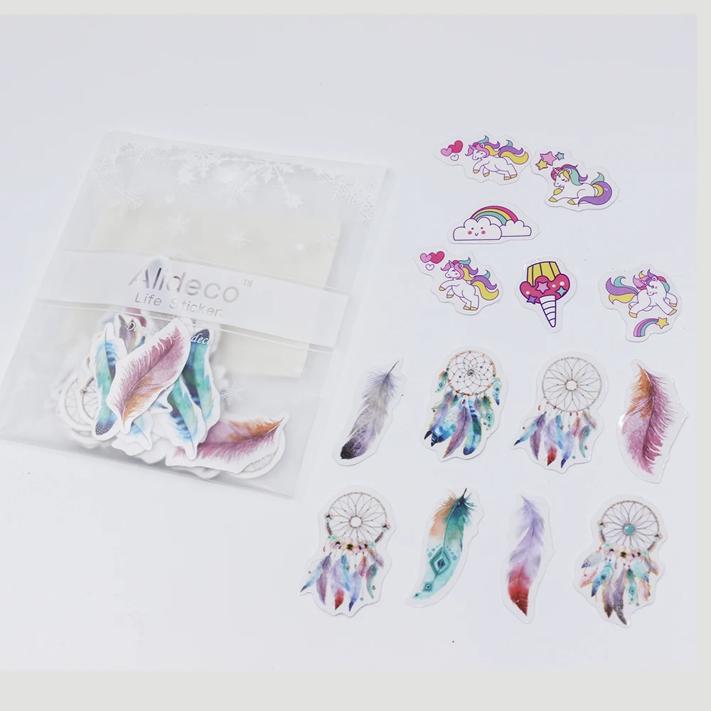 

50 pcs DIY Colorful Scrapbooking Stickers Unicorn Kawaii Sticky note Diary Planner Journal Note Diary Paper Albums PhotoTag