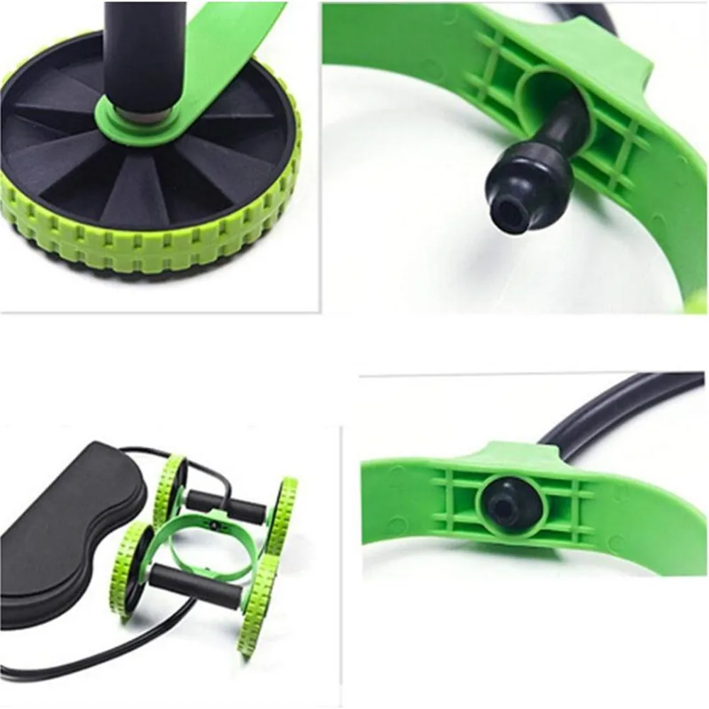 

Multi-function Wheels Roller Stretch Elastic Abdominal Resistance Pull Rope Tool AB Roller for Abdominal Muscle Trainer Exercise