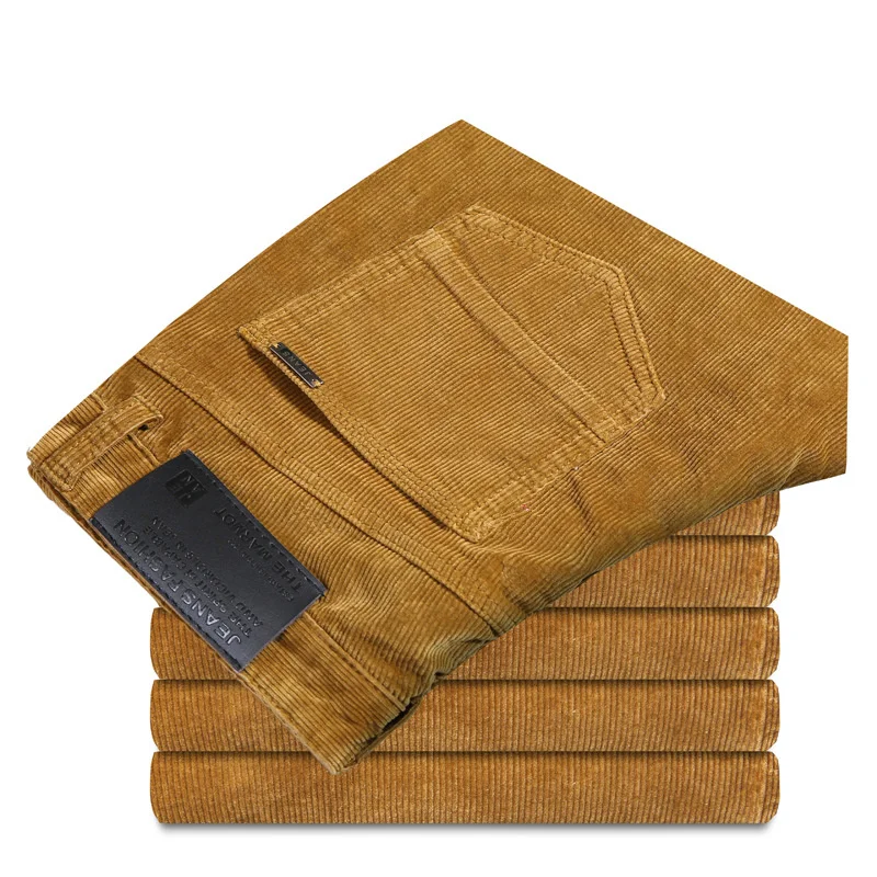 

2019 High Quality New Autumn and Winter Male Business Men's Trousers Straight Corduroy Corduroy Pants Breathable Casual Pants