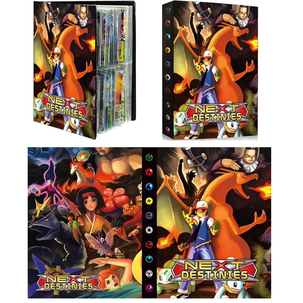 Альбом-держатель для игрушек коллекция 240 новый узор карты Pokemon альбом книга