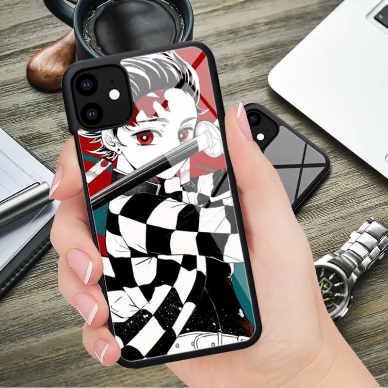 

Anime Demon Slayer Kimetsu No Yaiba Phone Case Rubber for iPhone 12 11 Pro Max XS 8 7 6 6S Plus X 5S SE 2020 XR 12Mini case