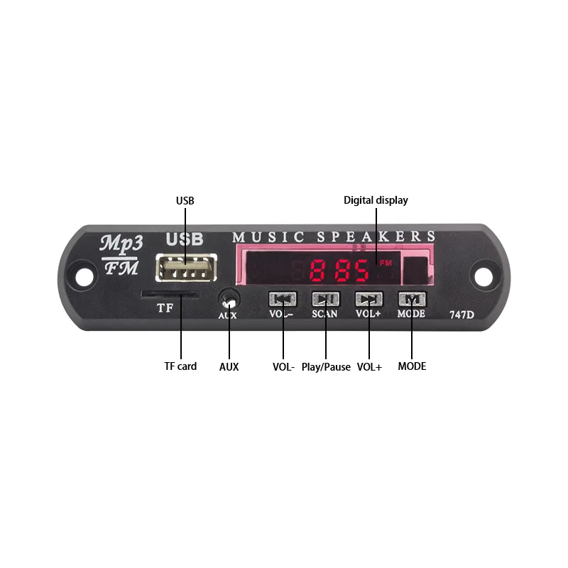 Forskrto автомобильный аудио USB TF FM радио модуль беспроводной Bluetooth 5 в 12 В MP3 WMA декодер