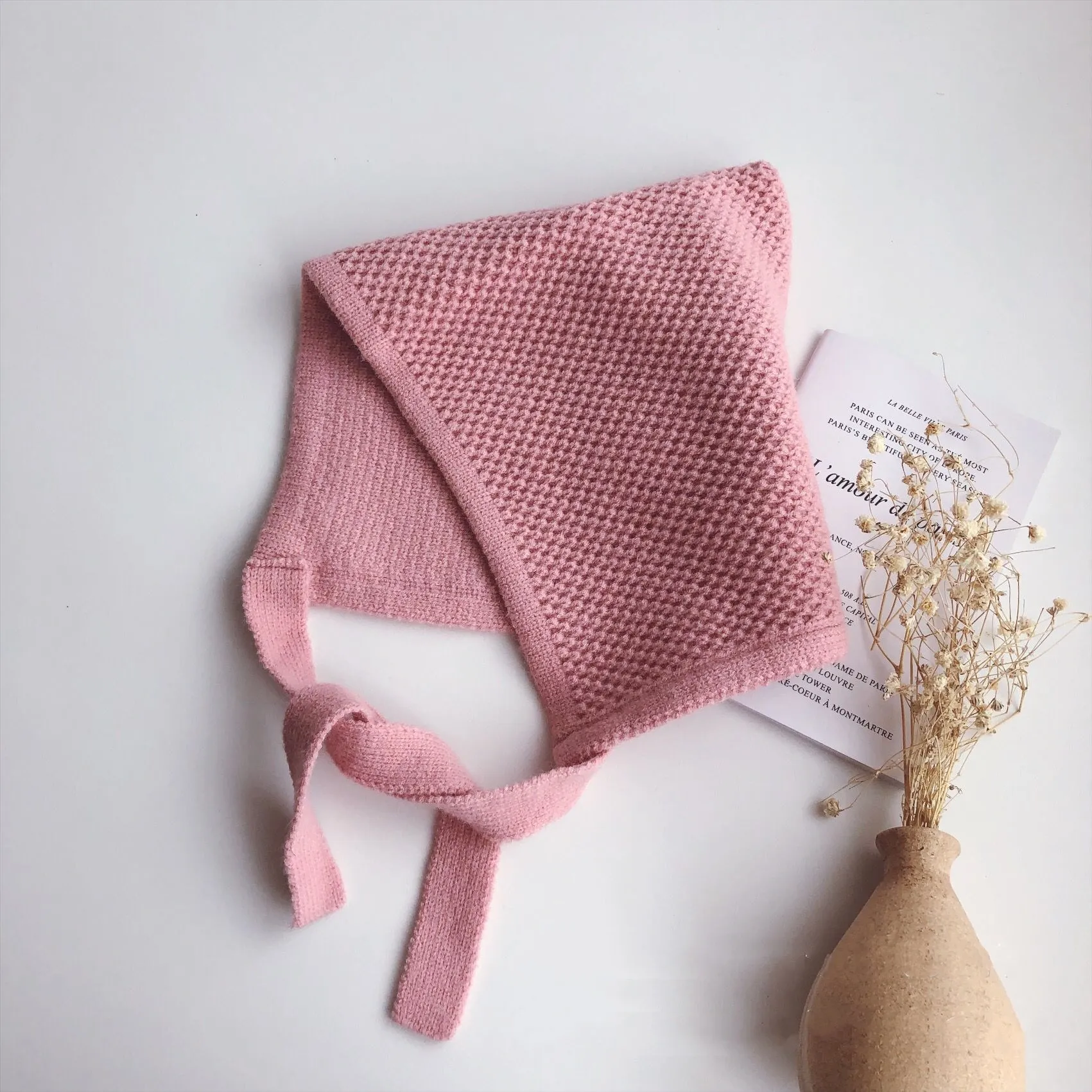 Шапка вязаная детская осенне-зимняя с ушами | Детская одежда и обувь