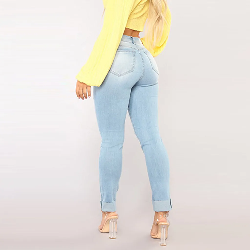 Брендовые новые женские сексуальные рваные брюки с потертостями