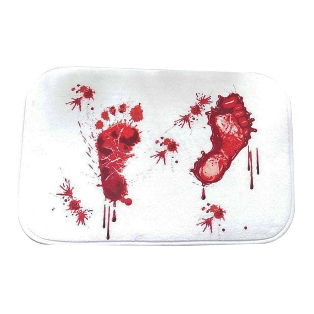 New 1PC Bathmat Scare Your Friends Bloody Footprint Bath Bathroom Mat Non-slip Rug Soft Mats Supplies | Дом и сад
