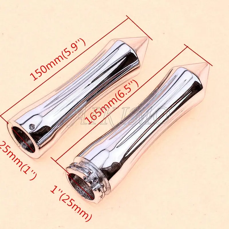 1&quot Handlebar Chrome Hand Grips Spike With Throttle Control Motorbike Anti-corrosion Aluminum Universal For Harley Honda Suzuki |