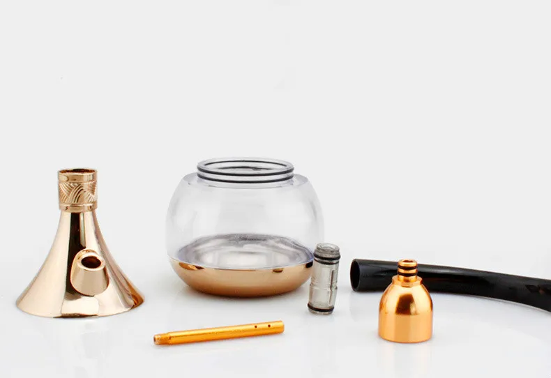 New Popular Bottle Water Pipe Portable Mini Hookah Shisha Tobacco Smoking Pipes Gift of Health double type Tube Filter |