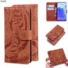 Чехол-книжка для Infinix Zero 8, 9, 8, 10S, 10, Play Note 7 Lite Smart HD 2021, X687, X650, X690, кожа, С Рисунком Тигра