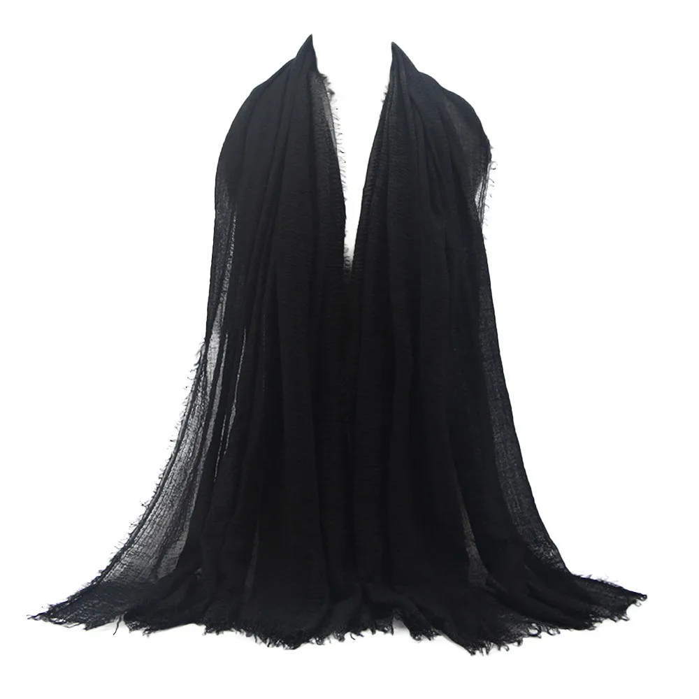 D высокое качество и мода Премиум вискоза Макси гофрированный облако хиджаб шарф